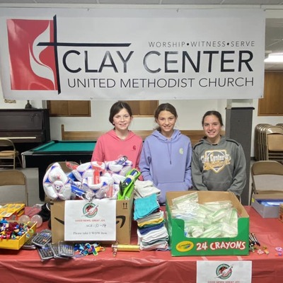 Youth Group mission 2022, Operation Christmas Child shoeboxes sent to Mexico and Benin.