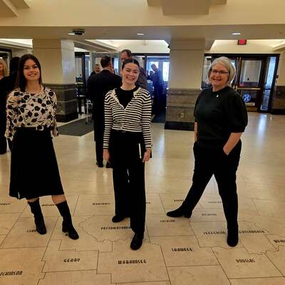 CASA advocates at the state Capitol showing off where they work!