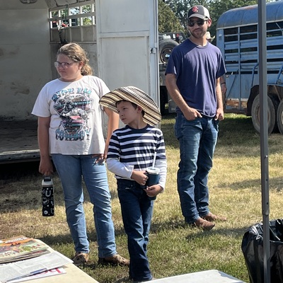 Dad and kids going to ride