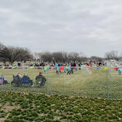 Soccer games in early spring 2023