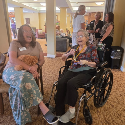 Staff and Residents having fun
