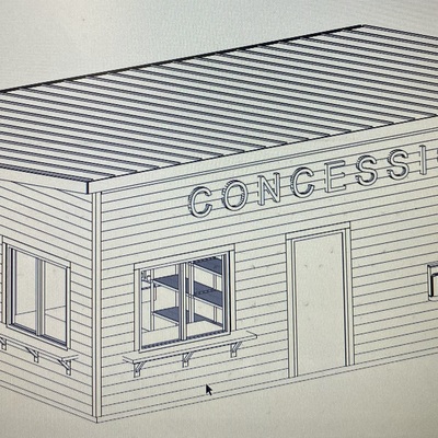 Sketch of Future Restroom & Concessions building