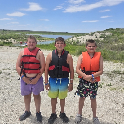 Water sports at camp